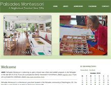 Tablet Screenshot of palisadesmontessori.com